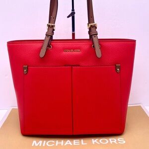 Michael Kors Jet Set Travel Front Double Pocket Shoulder Tote Bag